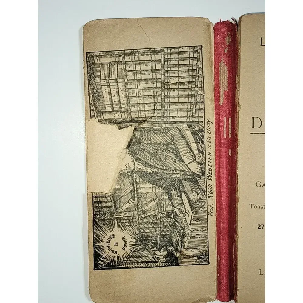 Laird & Lee Vest-Pocket Webster Pronouncing Dictionary Pocket Hardcover 1893